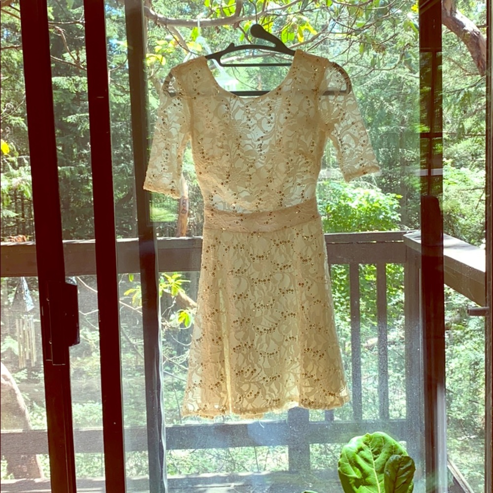 White sparkle dress